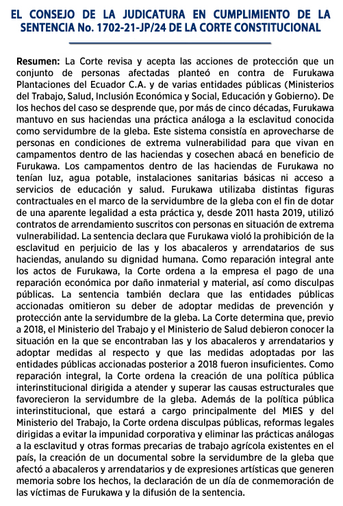 Sentencias Corte Constitucional – Consejo de la Judicatura